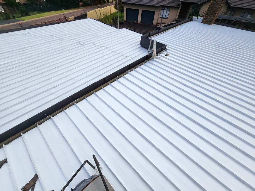 6. ibr metal roof painting painted with marly m11 white moreleta park pretoria